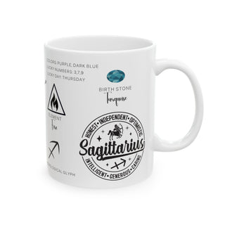 Sagittarius Zodiac Blueprint Mug-Ethereal Realm Reserve