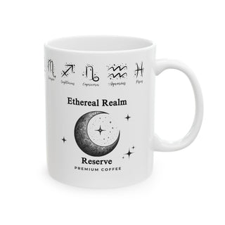 Ethereal Realm Reserve B&W Zodiac Signs Mug-Ethereal Realm Reserve