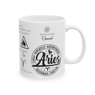Aries Zodiac Blueprint Mug-Ethereal Realm Reserve