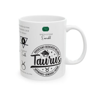 Taurus Zodiac Blueprint Mug-Ethereal Realm Reserve