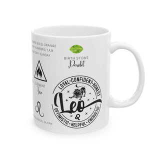 Leo Zodiac Blueprint Mug-Ethereal Realm Reserve
