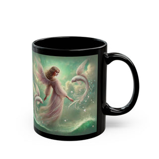 Pisces Zodiac Angel Mug-Ethereal Realm Reserve