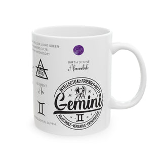 Gemini Zodiac Blueprint Mug-Ethereal Realm Reserve