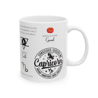 Capricorn Zodiac Blueprint Mug-Ethereal Realm Reserve