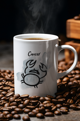 Cancer Cosmic Minimalist Zodiac Mug-Ethereal Realm Reserve