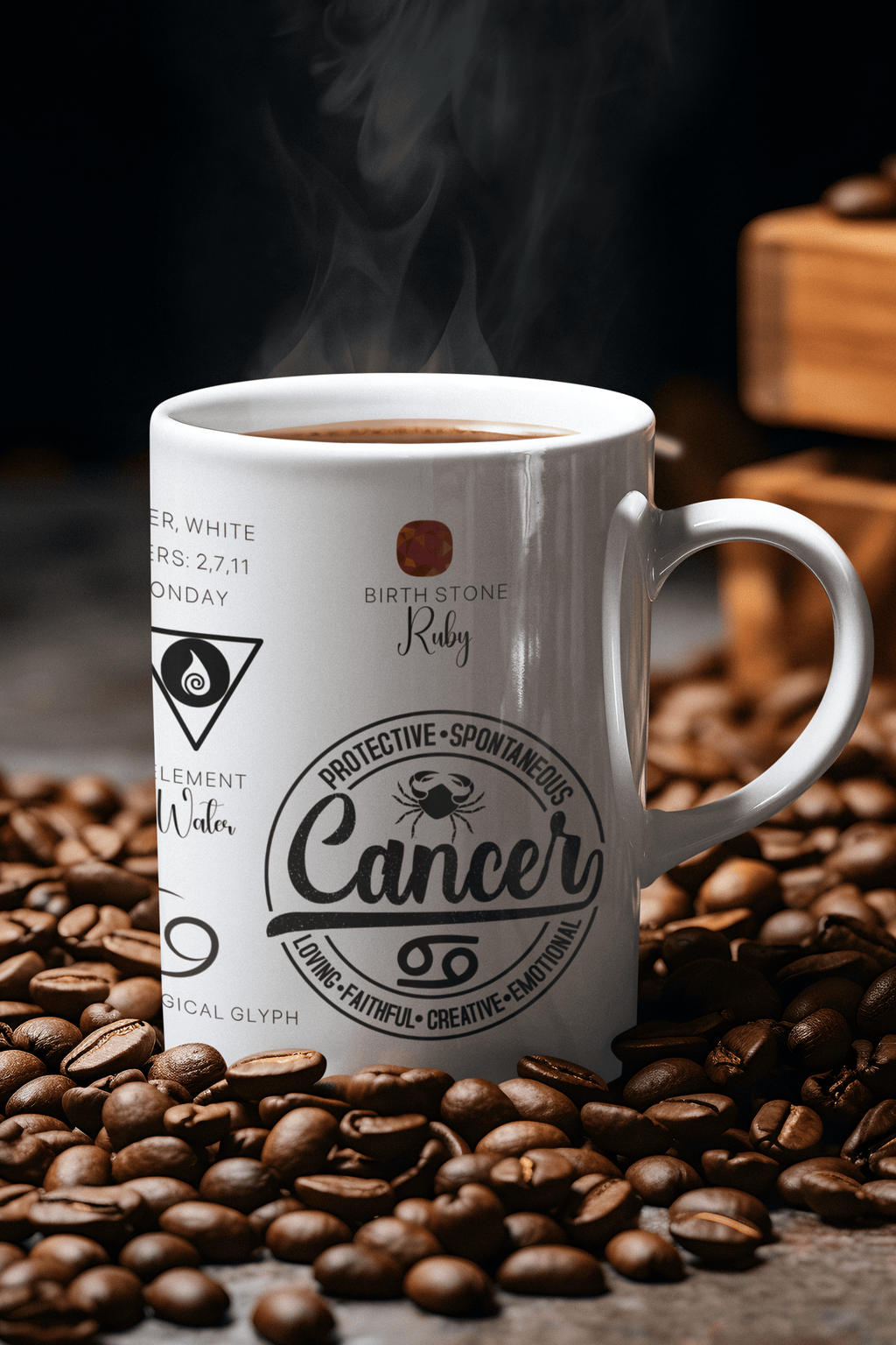 Cancer Zodiac Blueprint Mug