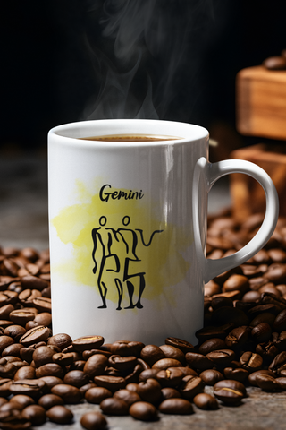 Gemini Cosmic Minimalist Zodiac Mug-Ethereal Realm Reserve