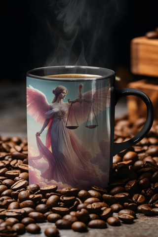 Libra Zodiac Angel Mug-Ethereal Realm Reserve