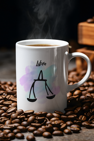 Libra Cosmic Minimalist Zodiac Mug-Ethereal Realm Reserve
