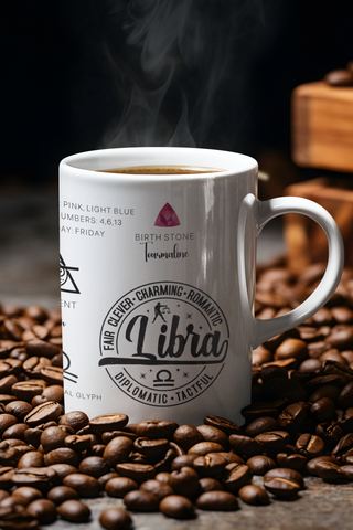 Libra Zodiac Blueprint Mug-Ethereal Realm Reserve
