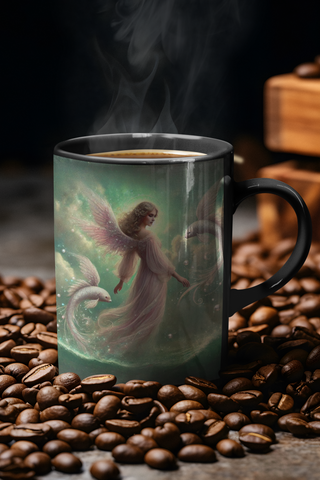 Pisces Zodiac Angel Mug-Ethereal Realm Reserve
