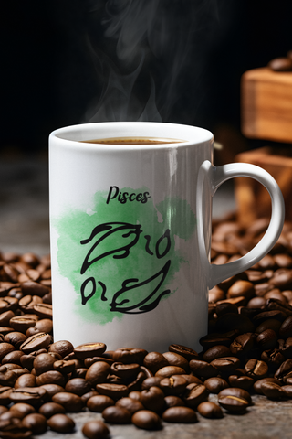 Pisces Cosmic Minimalist Zodiac Mug-Ethereal Realm Reserve