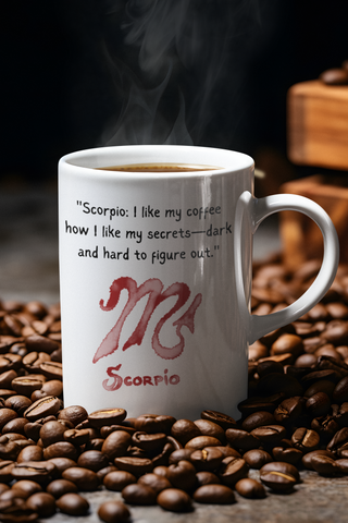 Scorpio Watercolor Sign Mug-Ethereal Realm Reserve