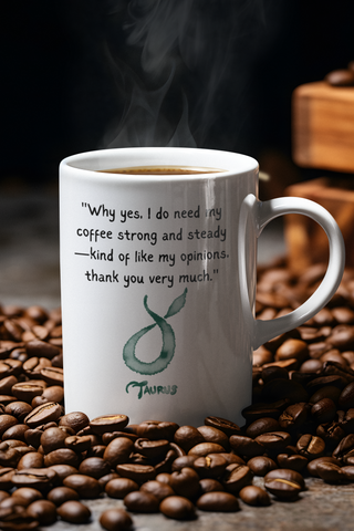 Taurus Watercolor Sign Mug-Ethereal Realm Reserve