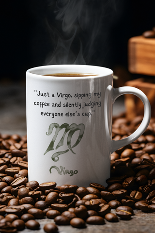 Virgo Watercolor Sign Mug-Ethereal Realm Reserve