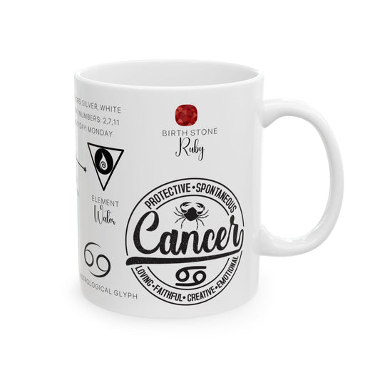 Cancer Zodiac Blueprint Mug