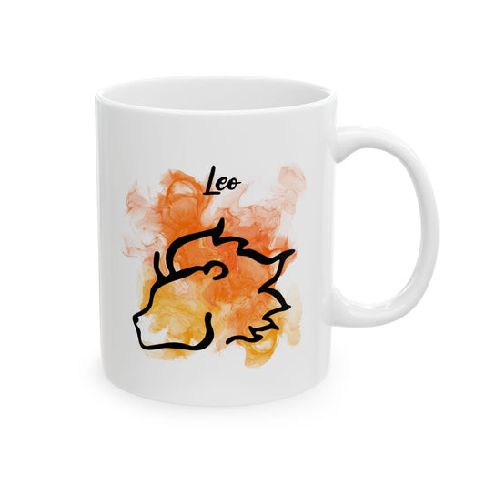 Leo Cosmic Minimalist Zodiac Mug