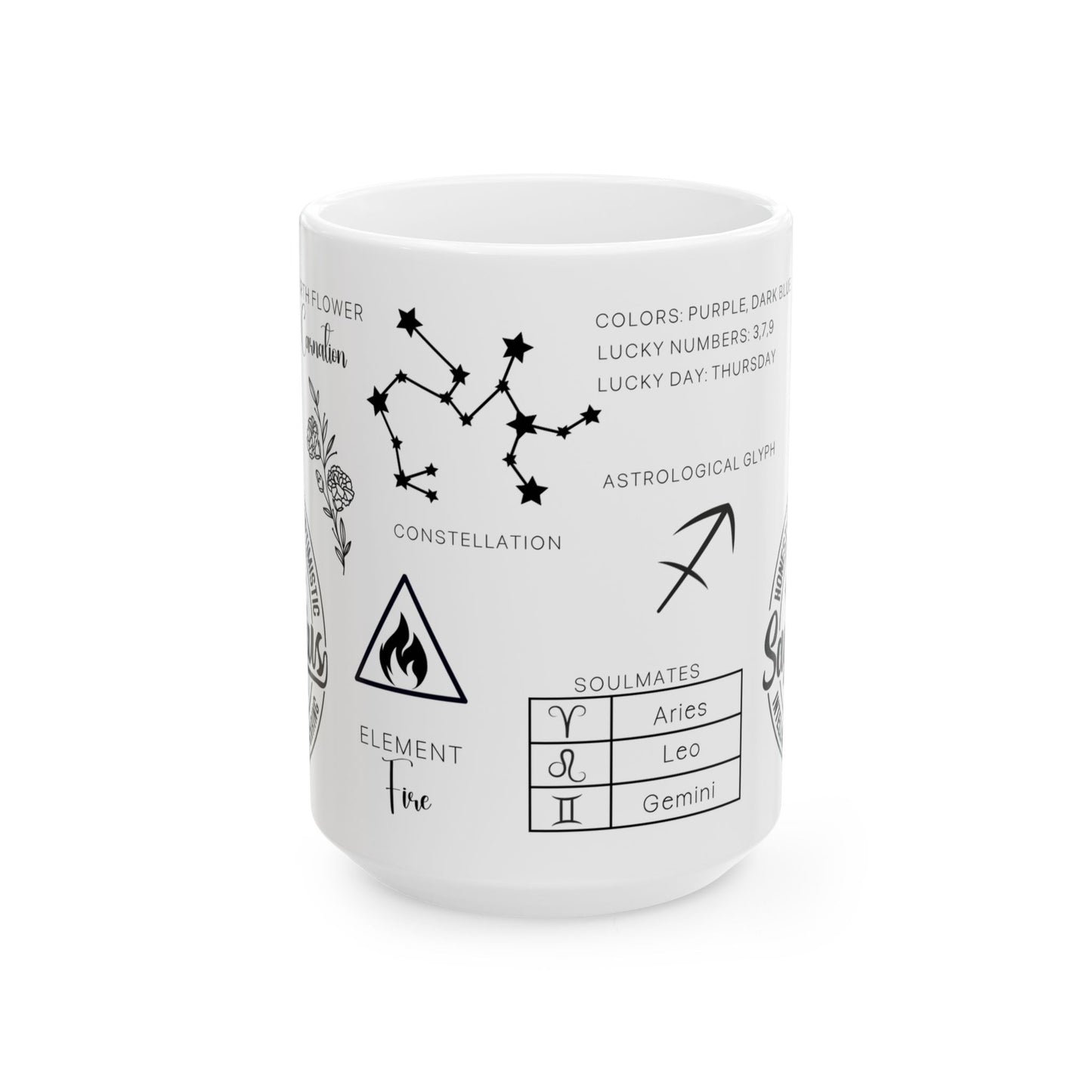 Sagittarius Zodiac Blueprint Mug