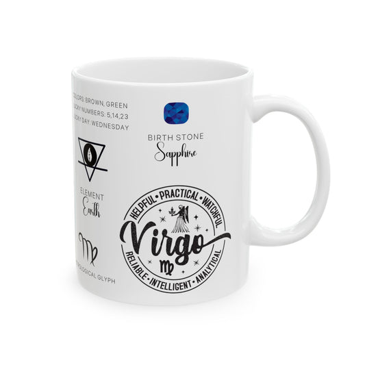 Virgo Zodiac Blueprint Mug