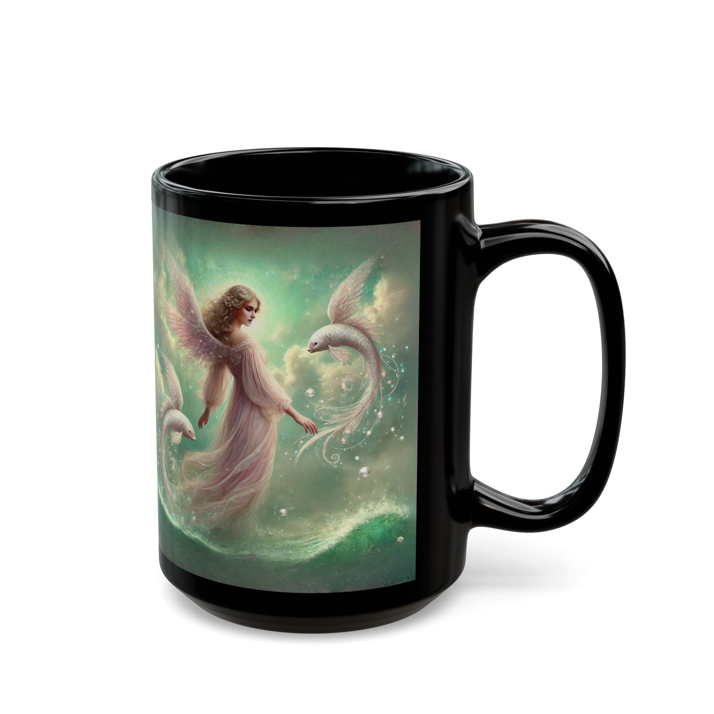 Pisces Zodiac Angel Mug