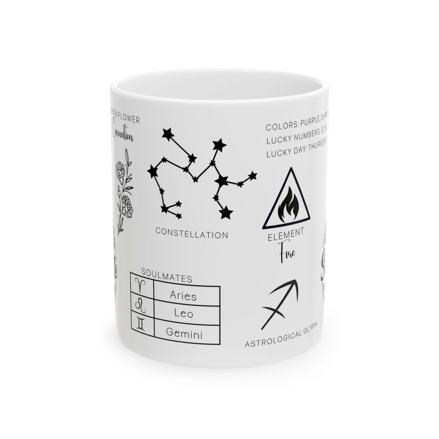 Sagittarius Zodiac Blueprint Mug