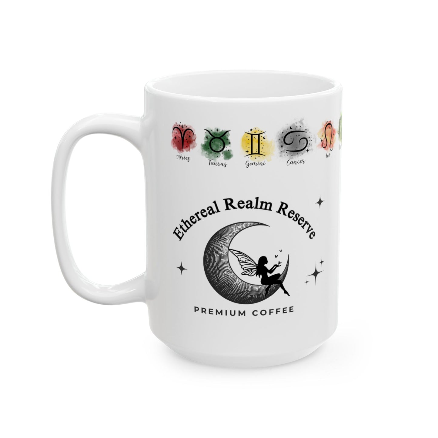 Ethereal Realm Reserve Angel Moon Watercolor Signs Mug