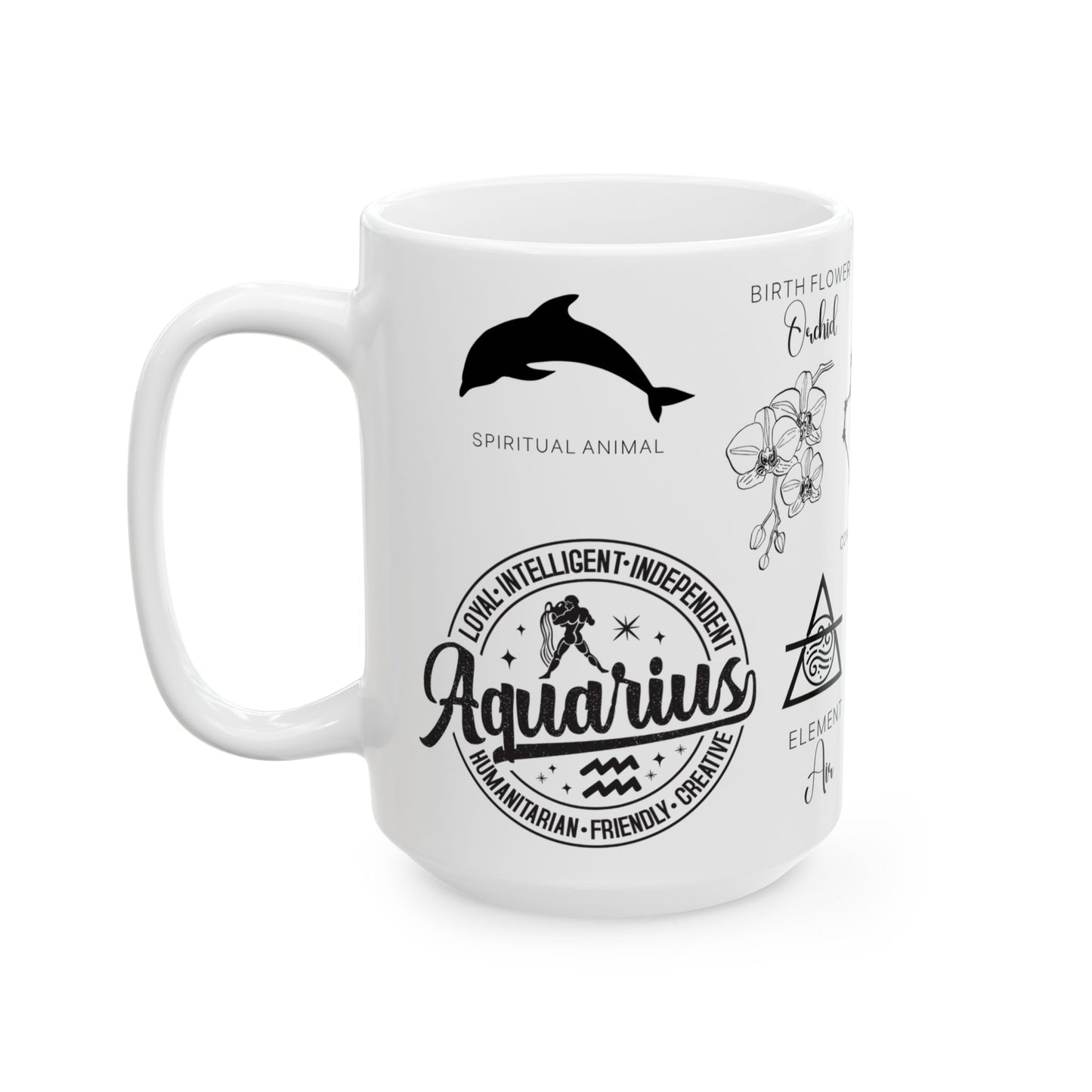 Aquarius Zodiac Blueprint Mug