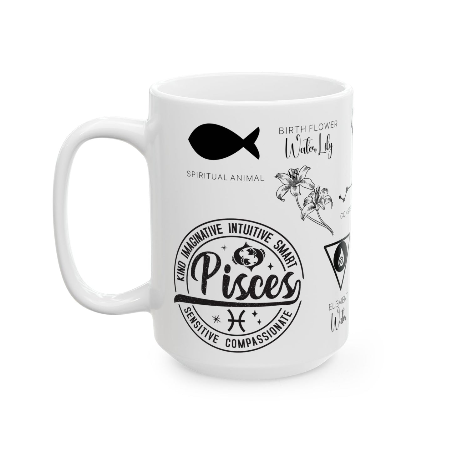 Pisces Zodiac Blueprint Mug