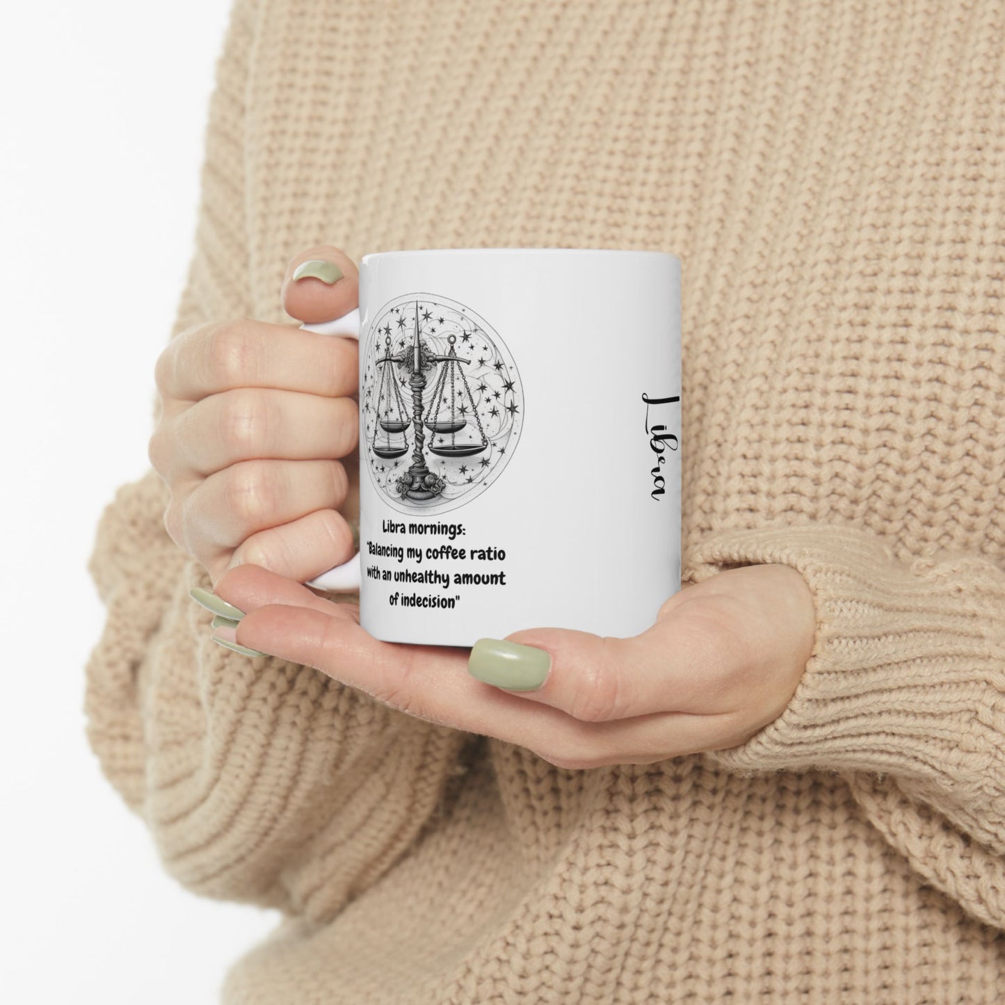 Libra B&W Cosmic Zodiac Mug