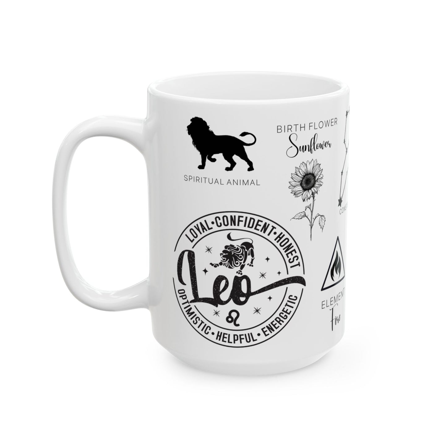 Leo Zodiac Blueprint Mug