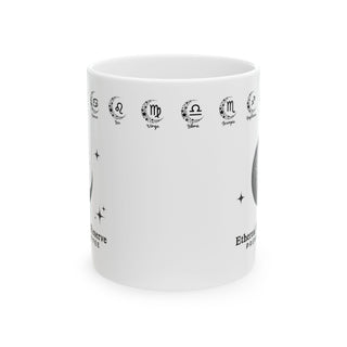 Ethereal Realm Reserve B&W Floral Moon Zodiac Signs Mug