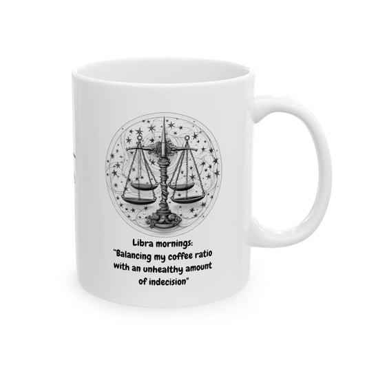 Libra B&W Cosmic Zodiac Mug