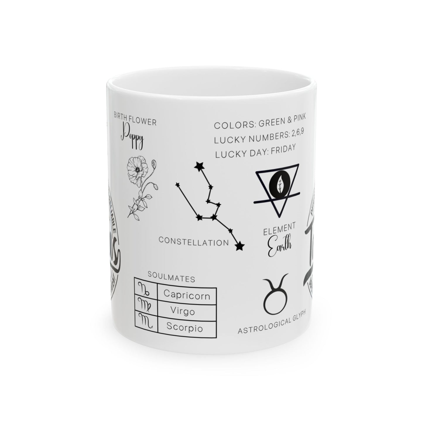 Taurus Zodiac Blueprint Mug