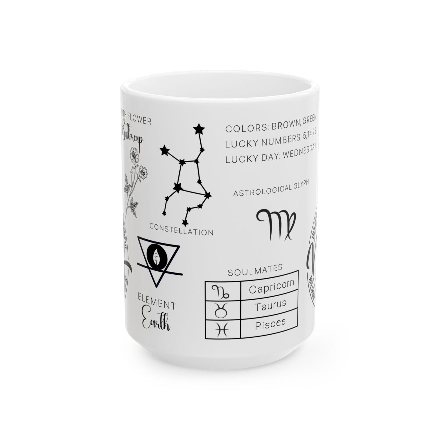 Virgo Zodiac Blueprint Mug