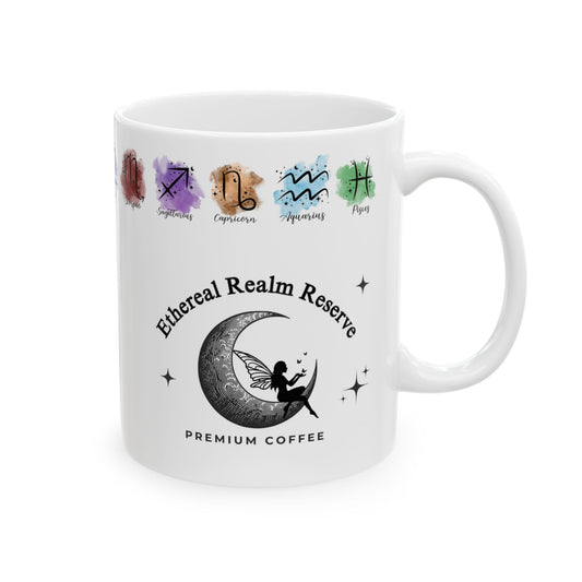 Ethereal Realm Reserve Angel Moon Watercolor Signs Mug