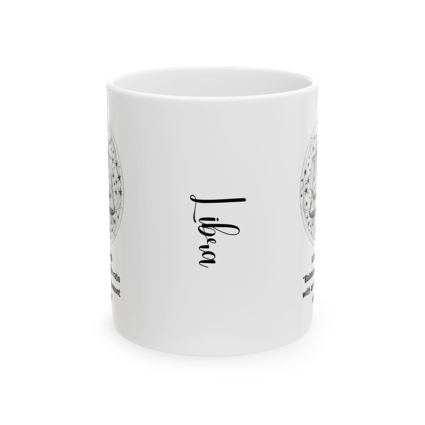 Libra B&W Cosmic Zodiac Mug