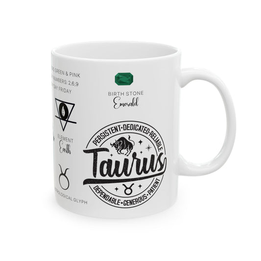 Taurus Zodiac Blueprint Mug