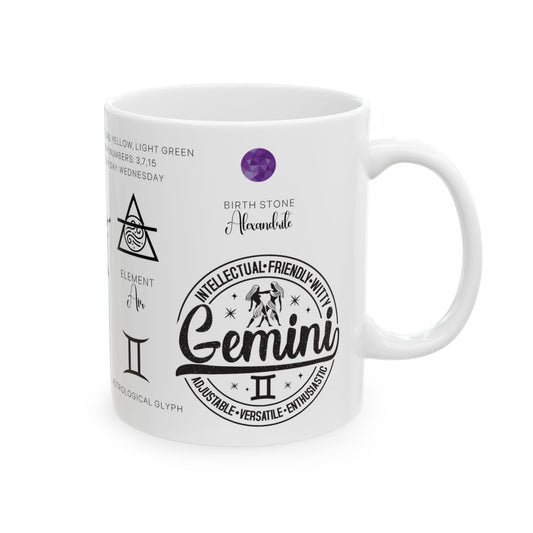 Gemini Zodiac Blueprint Mug