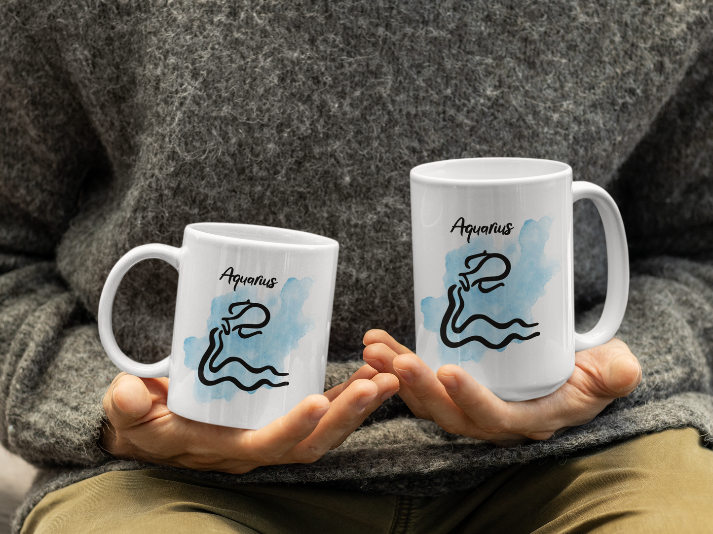 Aquarius Cosmic Minimalist Zodiac Mug