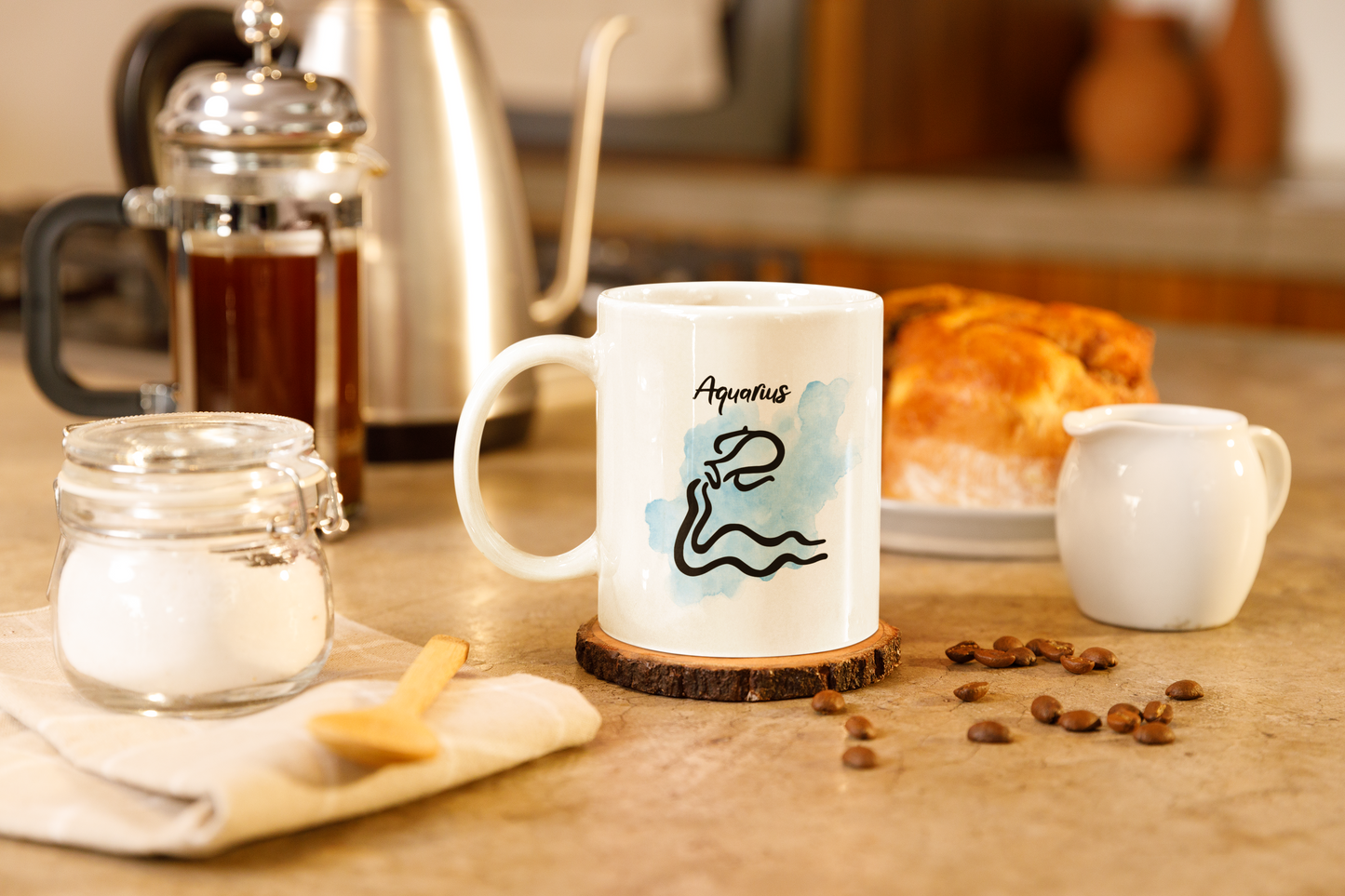 Aquarius Cosmic Minimalist Zodiac Mug