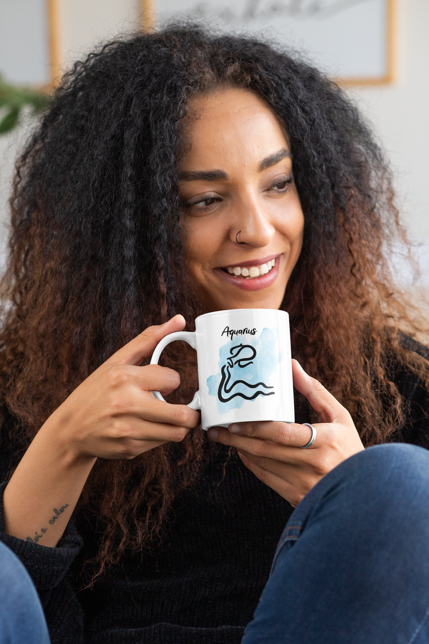 Aquarius Cosmic Minimalist Zodiac Mug