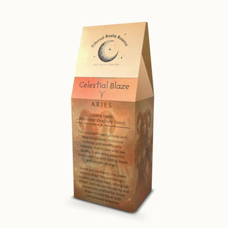 Aries coffee – Celestial Blaze blend with tasting notes on packaging by Ethereal Realm Reserve 