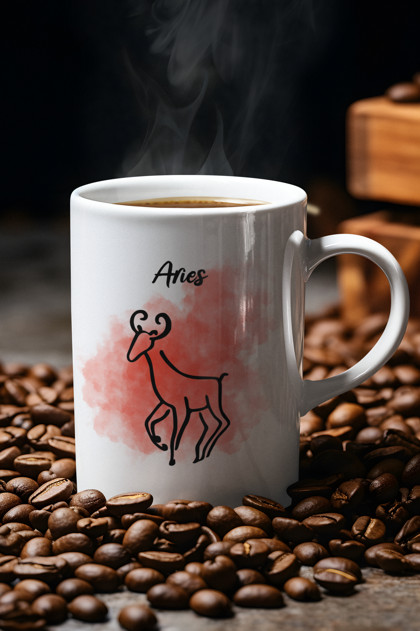 Aries Cosmic Minimalist Zodiac Mug