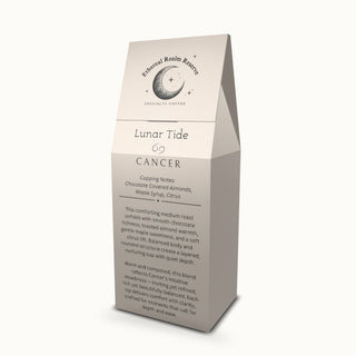 Cancer coffee – Lunar Hearth blend, Aura back label by Ethereal Realm Reserve