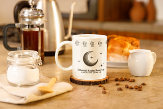 Ethereal Realm Reserve B&W Floral Moon Zodiac Signs Mug