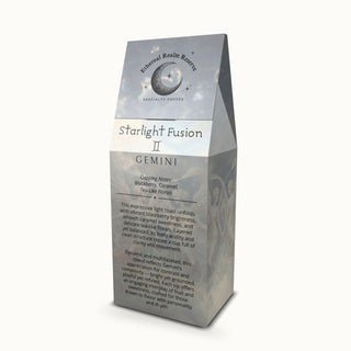 Gemini coffee – Starlight Fusion blend with tasting notes on packaging by Ethereal Realm Reserve
