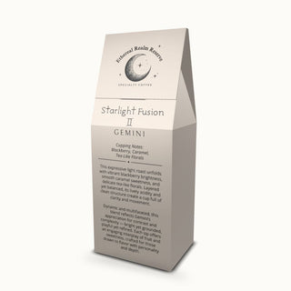 Gemini coffee – Starlight Fusion blend, Aura back label by Ethereal Realm Reserve