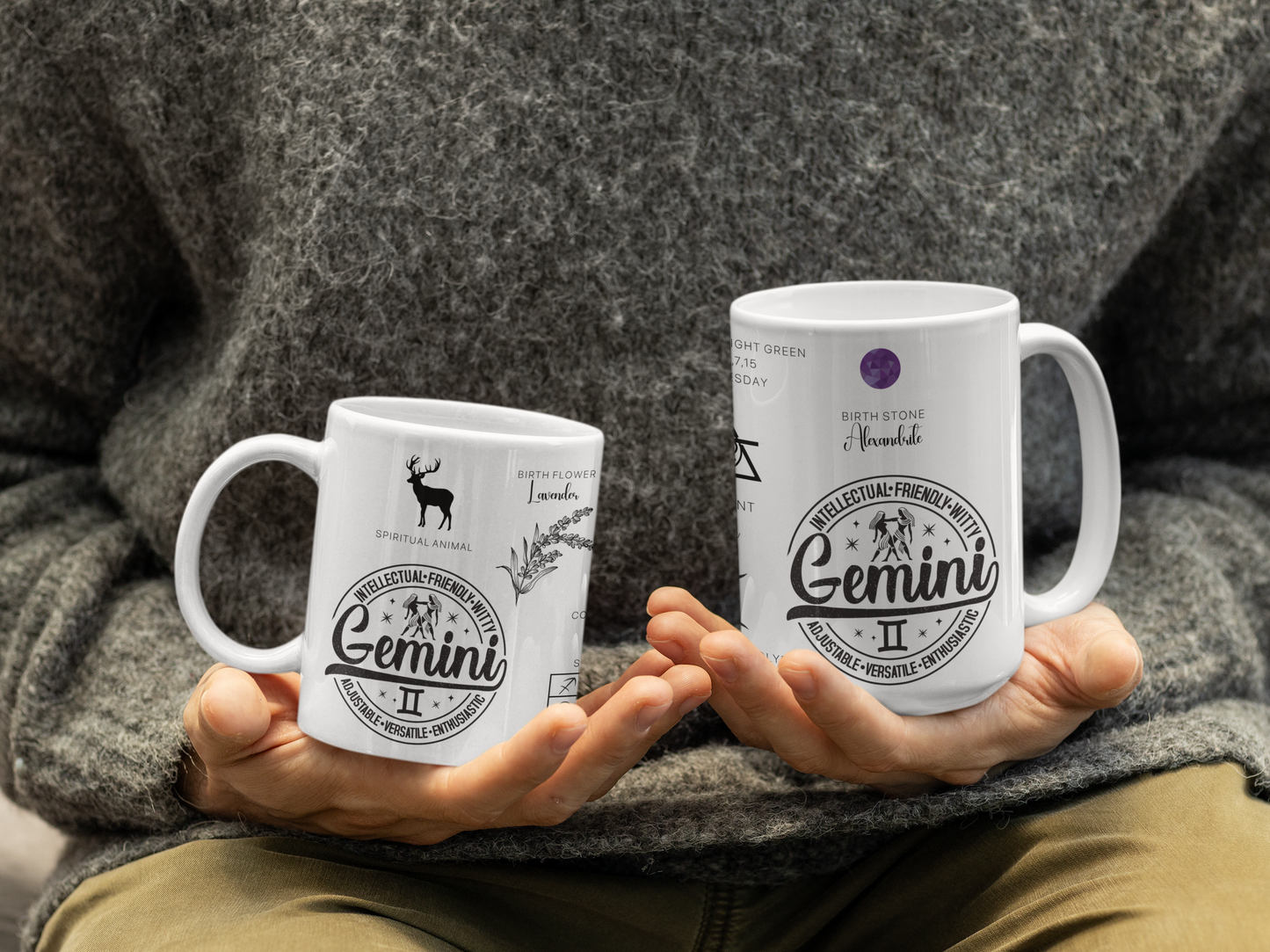 Gemini Zodiac Blueprint Mug