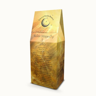 Leo coffee – Solar Majesty blend with tasting notes on packaging by Ethereal Realm Reserve 