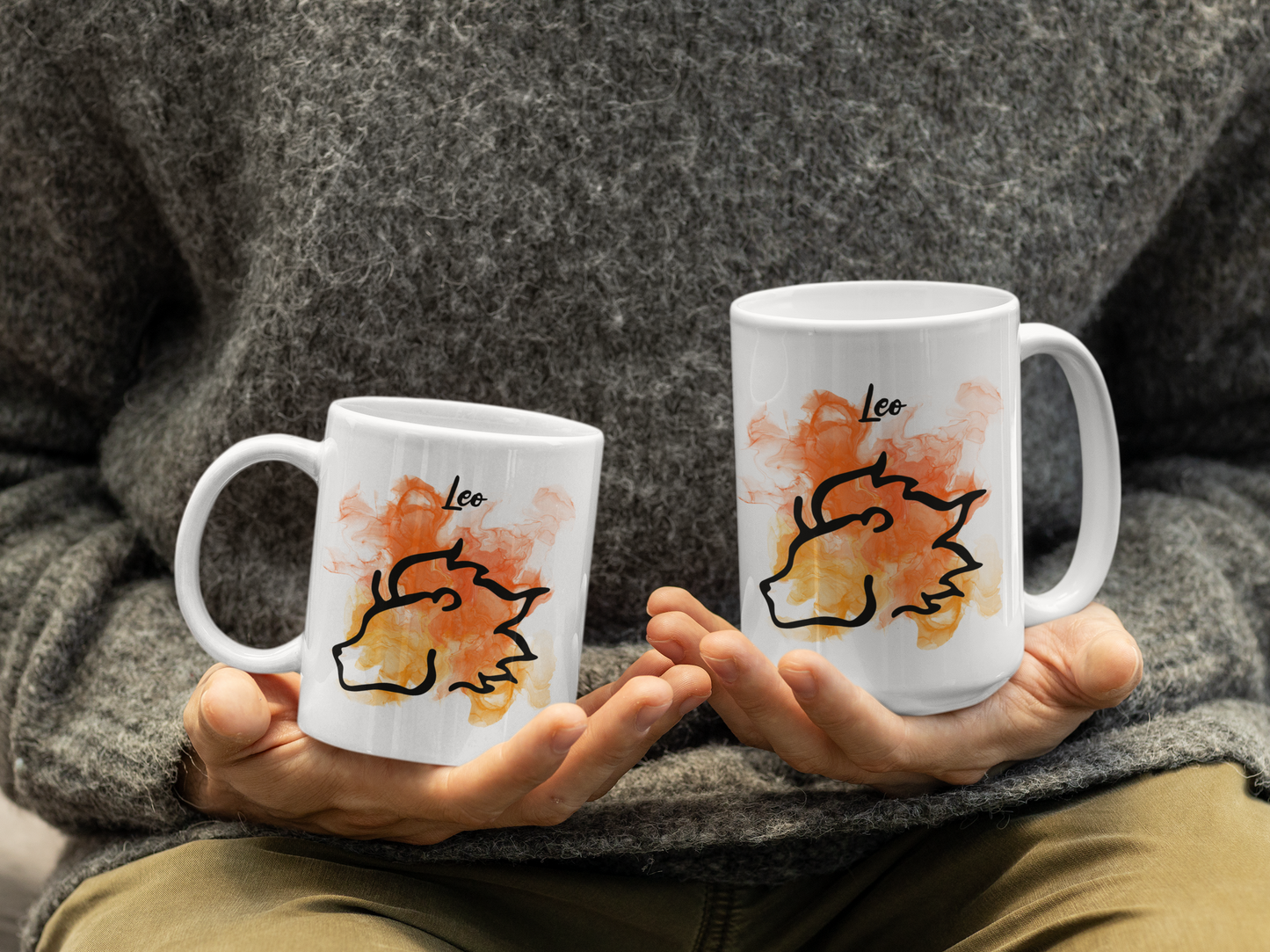 Leo Cosmic Minimalist Zodiac Mug